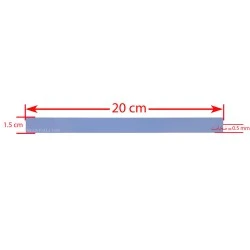 پد سیلیکون 20cm x 1.5cm x 0.5mm نازک-آبی