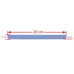پد سیلیکون 1.5cm x 20cm x 0.8mm متوسط-آبی