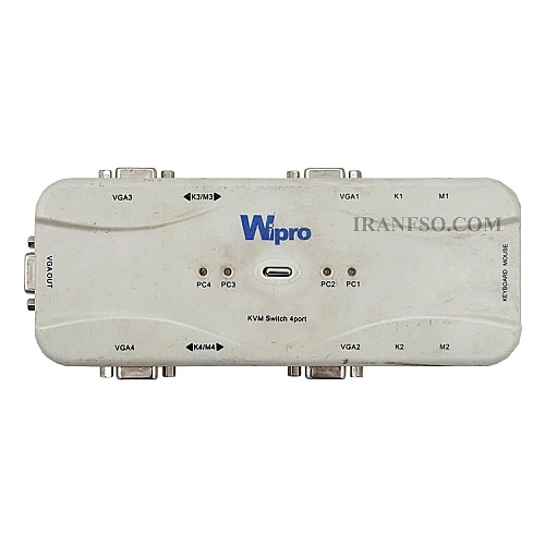 سوئیچ Wipro KVM 4Port VGA دست دوم